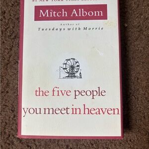 's 'The Five People You Meet in Heaven' - Red and White Cover